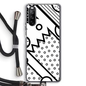 CaseCompany Pop Art #4: Sony Sony Xperia 10 III Transparant Hoesje met koord