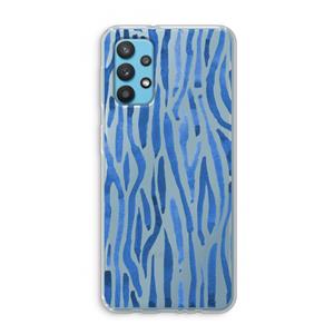 CaseCompany Blauwe nerven: Samsung Galaxy A32 4G Transparant Hoesje