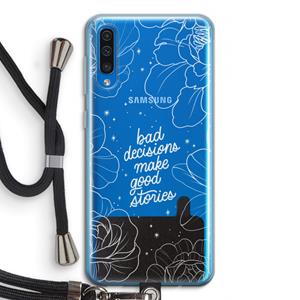 CaseCompany Good stories: Samsung Galaxy A50 Transparant Hoesje met koord
