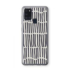 CaseCompany Moroccan stripes: Samsung Galaxy A21s Transparant Hoesje