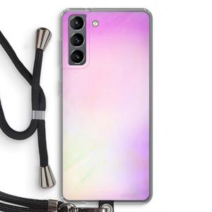 CaseCompany Flow mist pastel: Samsung Galaxy S21 Transparant Hoesje met koord