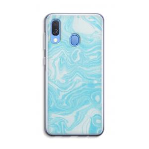 CaseCompany Waterverf blauw: Samsung Galaxy A40 Transparant Hoesje