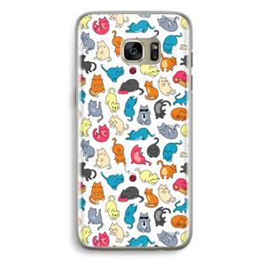 CaseCompany Kleurrijke katten: Samsung Galaxy S7 Edge Transparant Hoesje