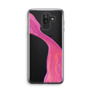 CaseCompany Paarse stroom: Samsung Galaxy J8 (2018) Transparant Hoesje