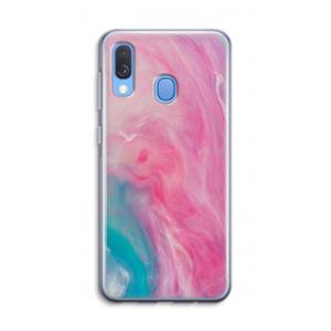 CaseCompany Roze explosie: Samsung Galaxy A40 Transparant Hoesje