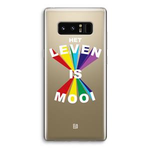 CaseCompany Het Leven Is Mooi: Samsung Galaxy Note 8 Transparant Hoesje