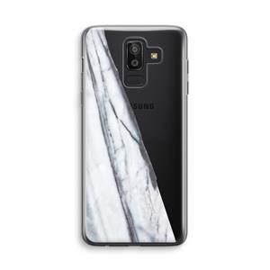 CaseCompany Gestreepte marmer: Samsung Galaxy J8 (2018) Transparant Hoesje