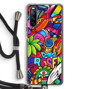 CaseCompany Represent: Sony Sony Xperia 10 III Transparant Hoesje met koord