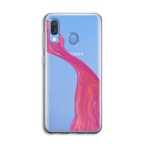 CaseCompany Paarse stroom: Samsung Galaxy A40 Transparant Hoesje