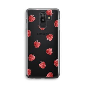 CaseCompany Framboosjes: Samsung Galaxy J8 (2018) Transparant Hoesje