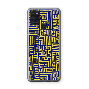 CaseCompany Majorelle Blue Print: Samsung Galaxy A21s Transparant Hoesje