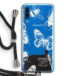 CaseCompany Tiny Bugs: Samsung Galaxy A50 Transparant Hoesje met koord
