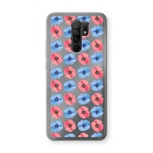 CaseCompany Klaproosjes: Xiaomi Redmi 9 Transparant Hoesje