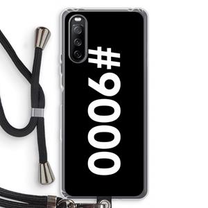 CaseCompany 9000: Sony Sony Xperia 10 III Transparant Hoesje met koord