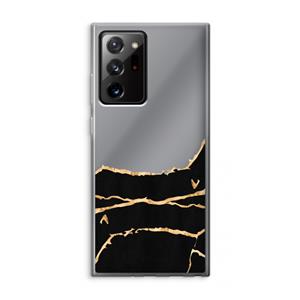 CaseCompany Gouden marmer: Samsung Galaxy Note 20 Ultra / Note 20 Ultra 5G Transparant Hoesje