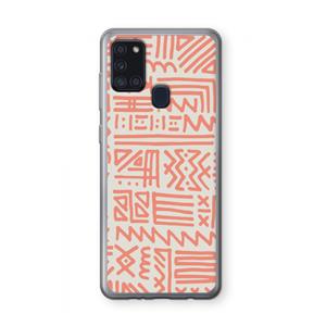 CaseCompany Marrakech Pink: Samsung Galaxy A21s Transparant Hoesje