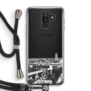 CaseCompany Marrakech Skyline : Samsung Galaxy J8 (2018) Transparant Hoesje met koord