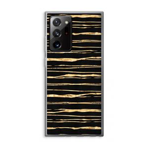 CaseCompany Gouden strepen: Samsung Galaxy Note 20 Ultra / Note 20 Ultra 5G Transparant Hoesje