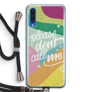 CaseCompany Don't call: Samsung Galaxy A50 Transparant Hoesje met koord