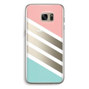 CaseCompany Strepen pastel: Samsung Galaxy S7 Edge Transparant Hoesje