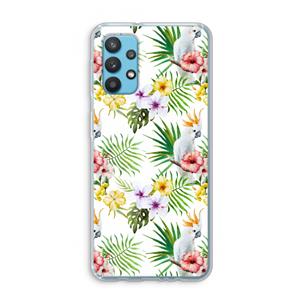 CaseCompany Gele kuif: Samsung Galaxy A32 4G Transparant Hoesje