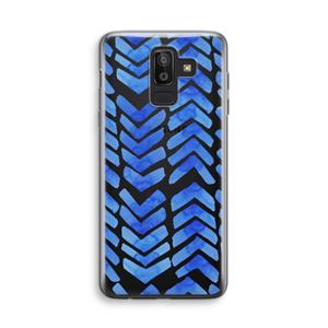 CaseCompany Blauwe pijlen: Samsung Galaxy J8 (2018) Transparant Hoesje
