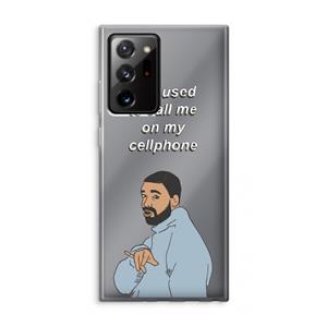 CaseCompany Hotline bling: Samsung Galaxy Note 20 Ultra / Note 20 Ultra 5G Transparant Hoesje