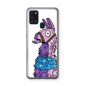 CaseCompany Lama: Samsung Galaxy A21s Transparant Hoesje