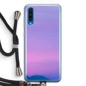 CaseCompany Sunset pastel: Samsung Galaxy A50 Transparant Hoesje met koord