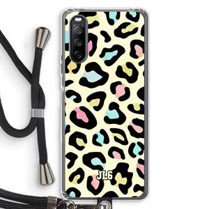 CaseCompany Leopard pattern: Sony Sony Xperia 10 III Transparant Hoesje met koord