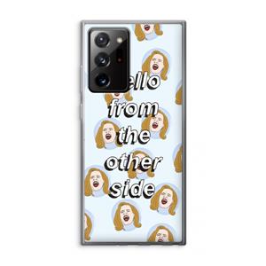 CaseCompany Hello: Samsung Galaxy Note 20 Ultra / Note 20 Ultra 5G Transparant Hoesje