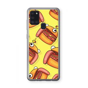 CaseCompany Hamburger: Samsung Galaxy A21s Transparant Hoesje