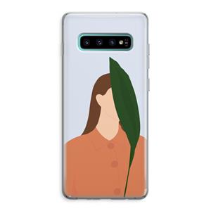 CaseCompany Leaf: Samsung Galaxy S10 Plus Transparant Hoesje
