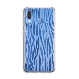 CaseCompany Blauwe nerven: Samsung Galaxy A40 Transparant Hoesje