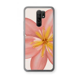 CaseCompany Pink Ellila Flower: Xiaomi Redmi 9 Transparant Hoesje