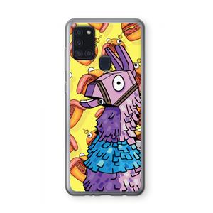 CaseCompany Loot Burger: Samsung Galaxy A21s Transparant Hoesje