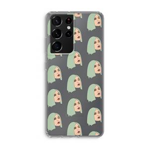 CaseCompany King Kylie: Samsung Galaxy S21 Ultra Transparant Hoesje