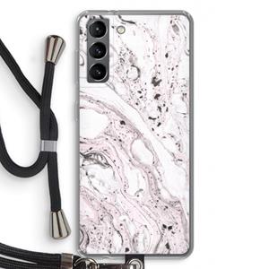 CaseCompany Mengelmoes: Samsung Galaxy S21 Transparant Hoesje met koord