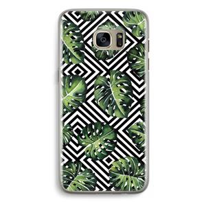 CaseCompany Geometrische jungle: Samsung Galaxy S7 Edge Transparant Hoesje