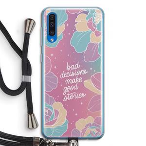 CaseCompany Good stories: Samsung Galaxy A50 Transparant Hoesje met koord