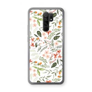 CaseCompany Sweet little flowers: Xiaomi Redmi 9 Transparant Hoesje
