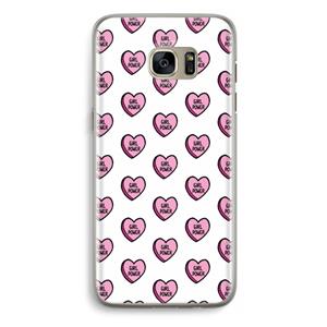 CaseCompany GIRL POWER: Samsung Galaxy S7 Edge Transparant Hoesje