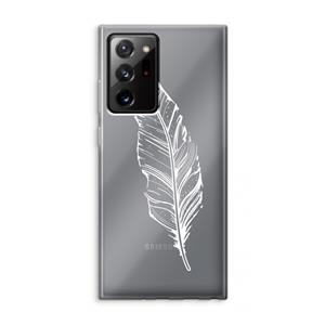 CaseCompany Pluim: Samsung Galaxy Note 20 Ultra / Note 20 Ultra 5G Transparant Hoesje