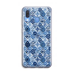 CaseCompany Blauw motief: Samsung Galaxy A40 Transparant Hoesje