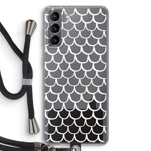 CaseCompany Dakpannetjes: Samsung Galaxy S21 Transparant Hoesje met koord