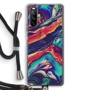 CaseCompany Chameleon Sun: Sony Sony Xperia 10 III Transparant Hoesje met koord
