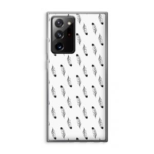CaseCompany Pluimen: Samsung Galaxy Note 20 Ultra / Note 20 Ultra 5G Transparant Hoesje