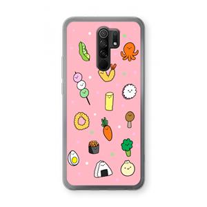 CaseCompany Happy bento friends: Xiaomi Redmi 9 Transparant Hoesje