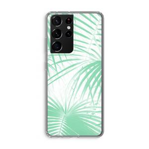 CaseCompany Palmbladeren: Samsung Galaxy S21 Ultra Transparant Hoesje