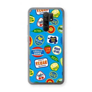 CaseCompany Fruitsticker: Xiaomi Redmi 9 Transparant Hoesje